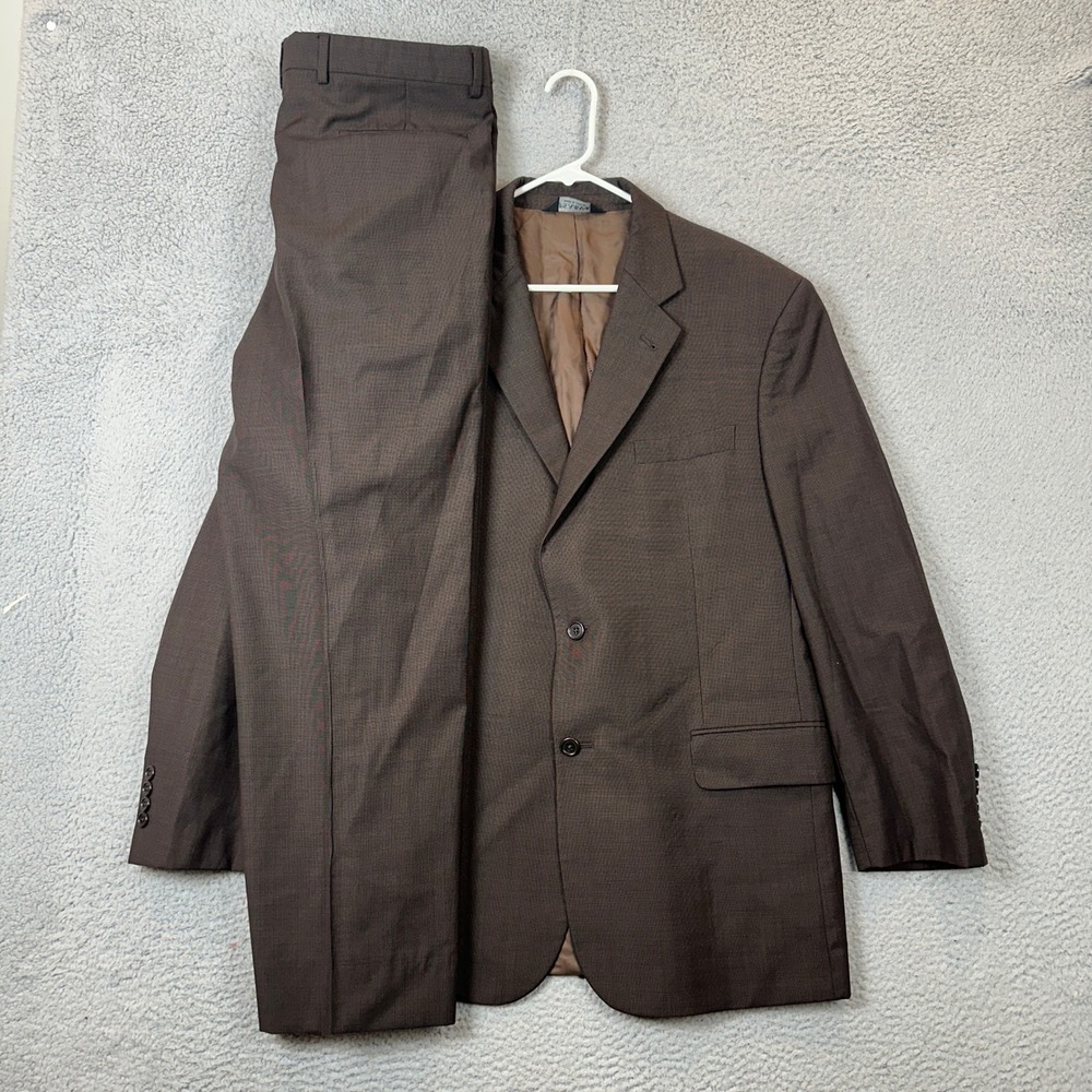 Jos. A. Bank Suit Pants Mens 42R 36X27 Signature Collection Brown 2-Piece EUC